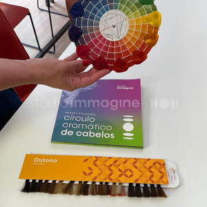 Kit de Círculo de Cabelos + Cartela de Mechas de Outono